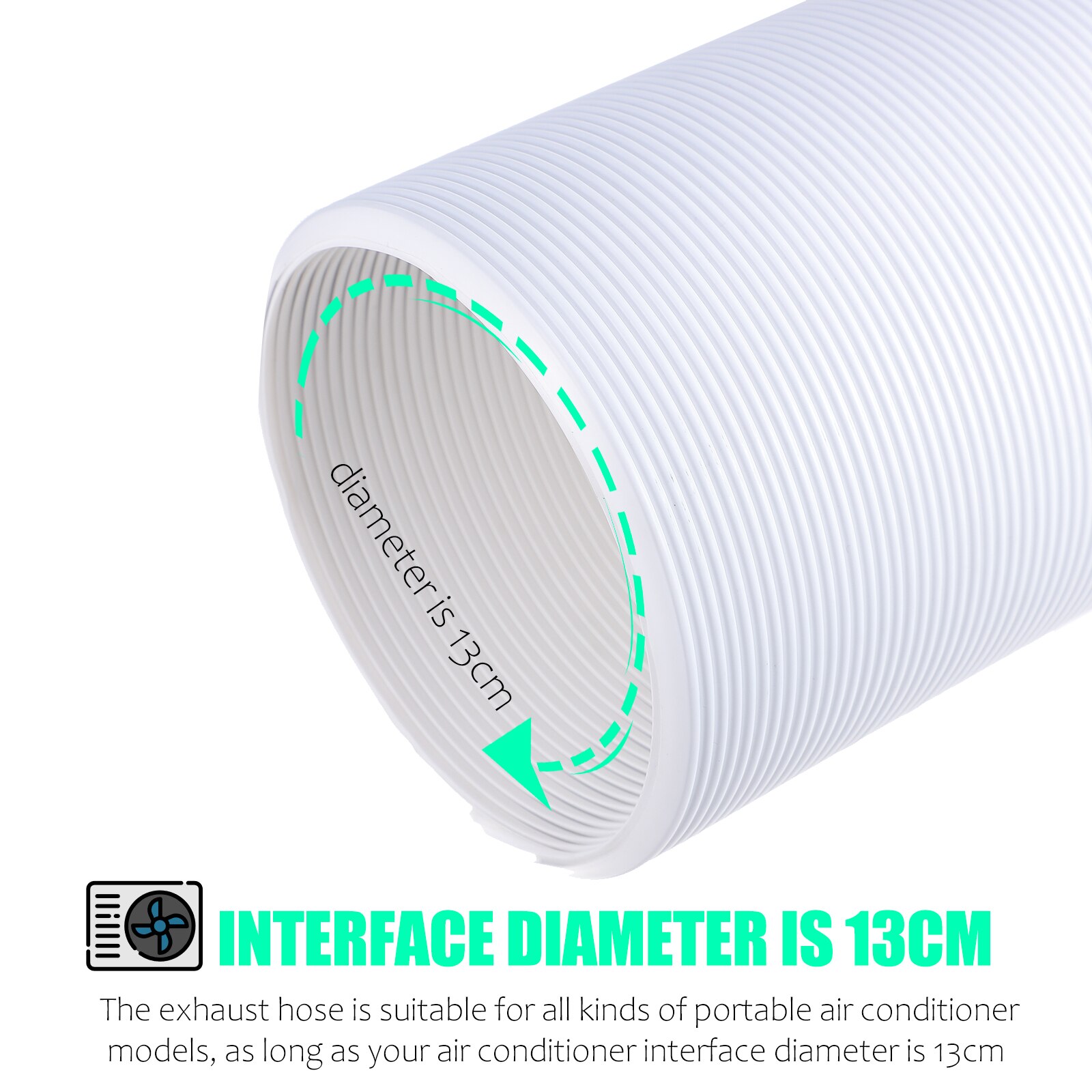 2m Portable Air Conditioner Hose Portable Replacement Mobile AC Exhaust Vent