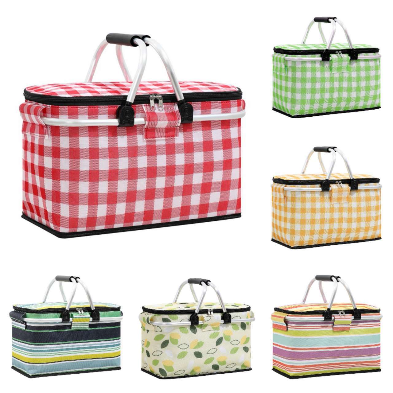 Camping Picknick Geïsoleerde Koeltas 16L Draagbare Opvouwbare Tas Lekvrije Koeltas Mand Met Handvat