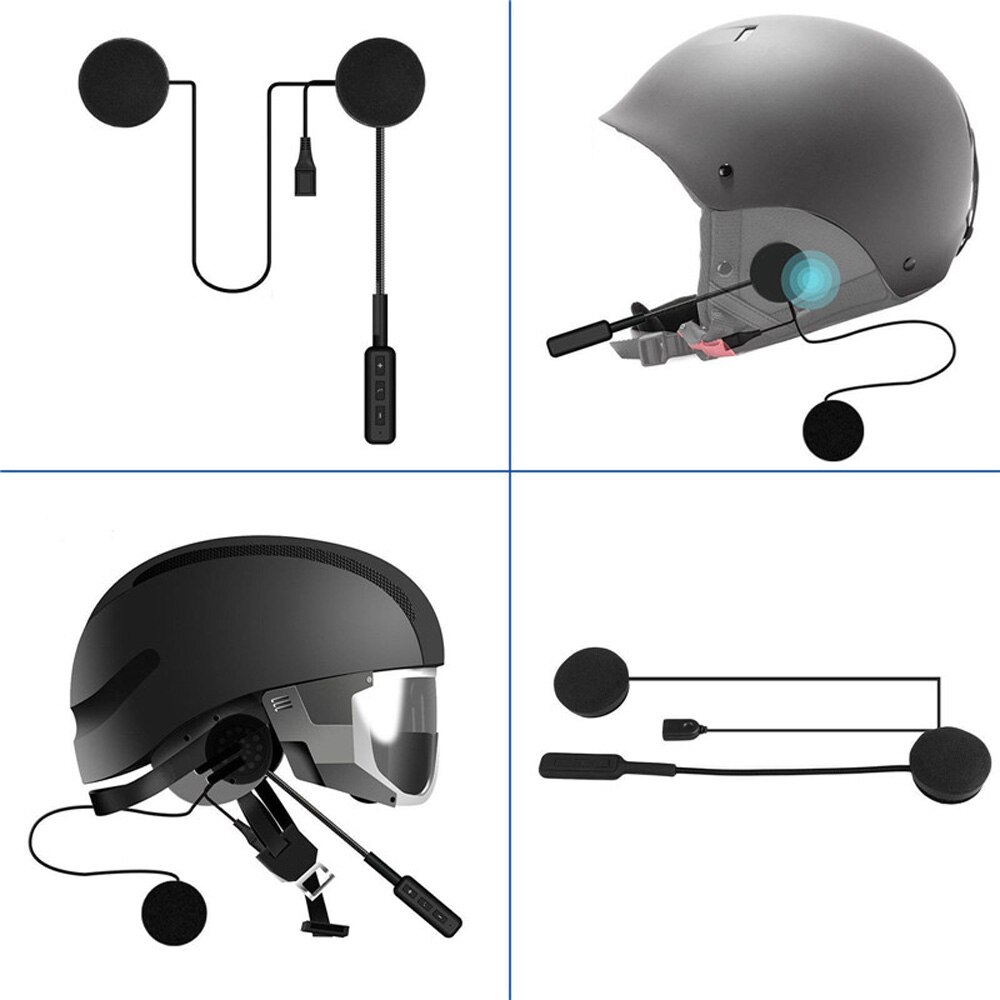 Mh01 motorcykel trådløs bluetooth hovedtelefon hjelm headset dobbelt stereohøjttaler motorcykel elektronisk tilbehør