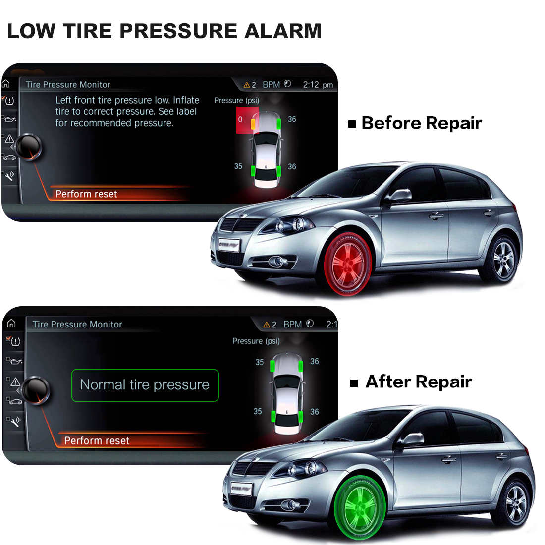 Autel Sensor Car Universal TPMS Tire Pressure Rubber Sensor Programmable 433MHz