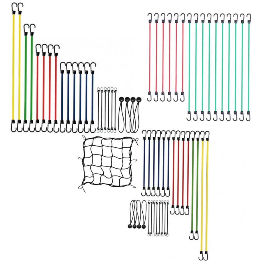 Utendørs elastisk tau strikk snor utendørs strikk snor stropper hengekøye festetau med krok