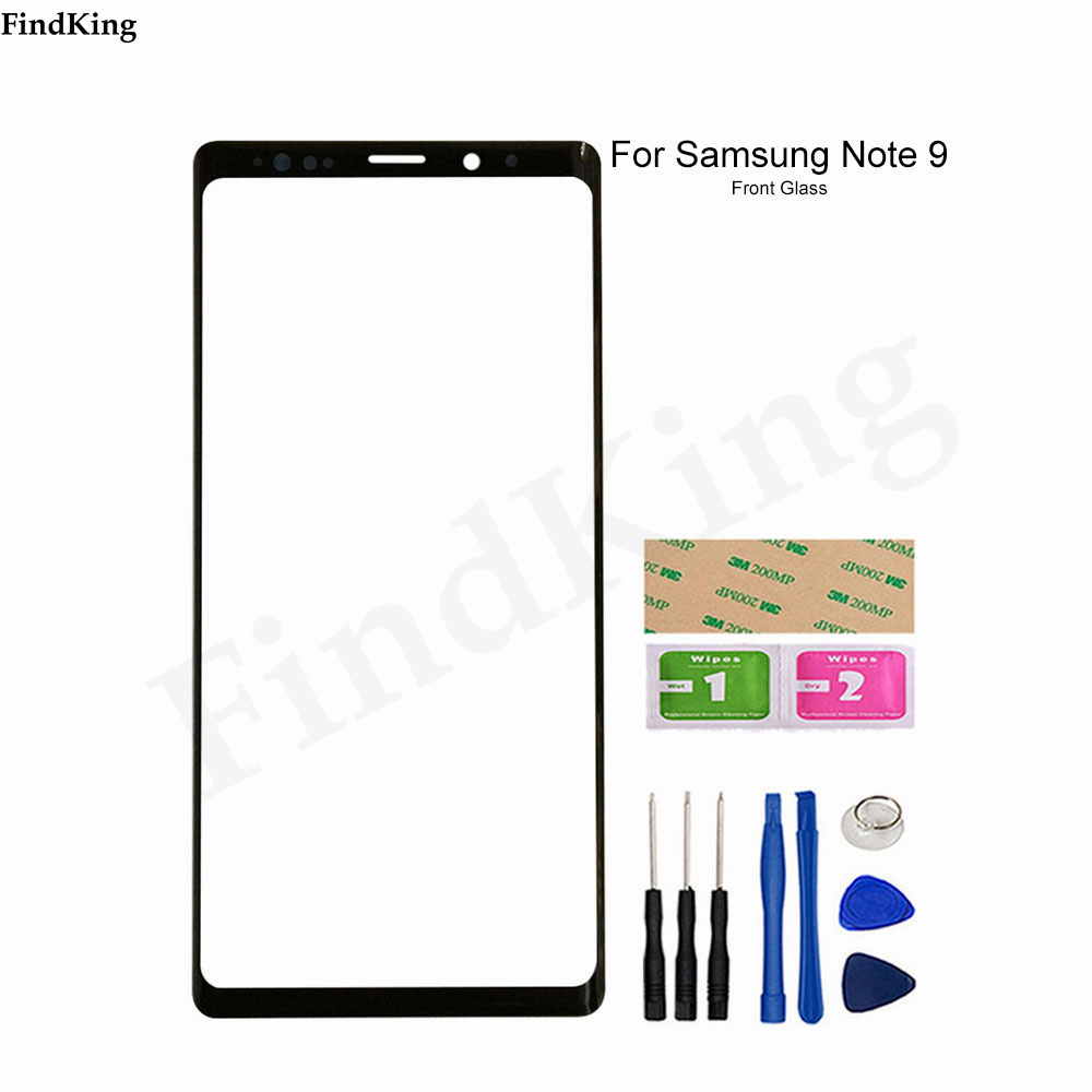 Voor Samsung Galaxy Note 9 N960 N960F N960FD N960U N960W N960N Voor Glas Lcd Front Touch Screen Outer Glas Lens: Black With Tools