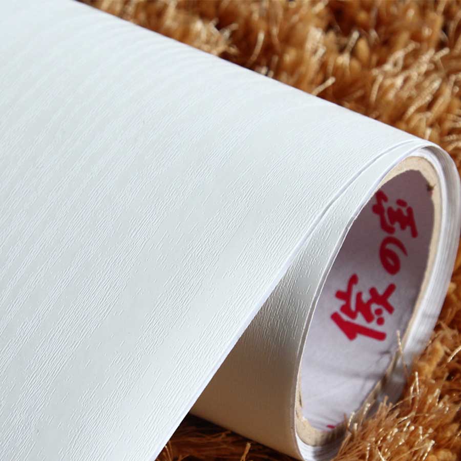 White Wood grain Home Decor Furniture vinyl Waterproof stickers Self Adhesive PVC wallpaper Bathroom desk door decorative films: White / 1m x 40cm