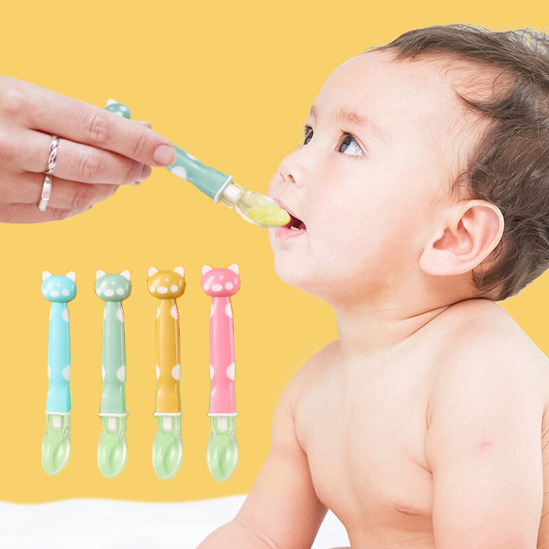 SMGSLIB – cuillère en Silicone sans BPA pour bébé, vaisselle pour enfants, alimentation solide