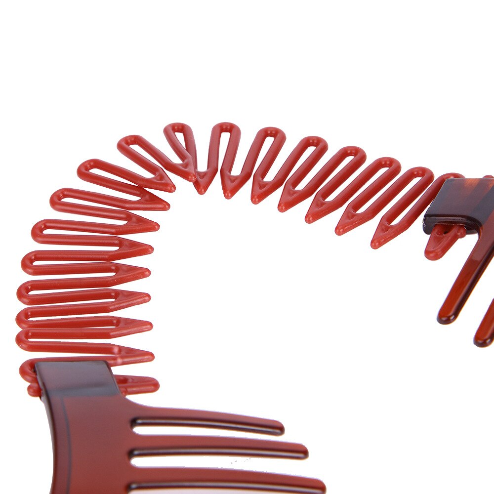 Peine de pelo lateral entrelazado para mujer, Herramienta de sujeción flexible, para Coleta, estilismo de pelo, 1 unidad