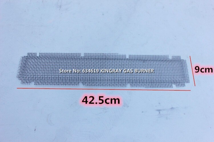 Malla de combustión para quemador de Gas, hierro, cromo, aluminio, resistente al calor, pantalla de malla, quemador, superficie duradera, red de protección: 425x90mm
