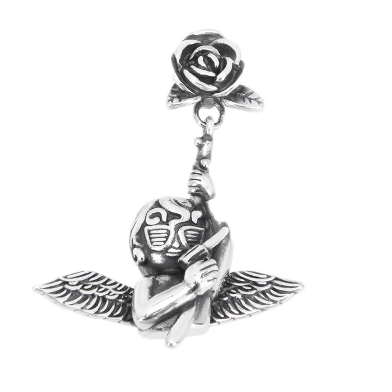 Bocai Trend Solid Pure S925 Zilveren Sieraden Modieuze En Eenvoudige Bell Robot Kat Trendy Mannen En Vrouwen Hanger