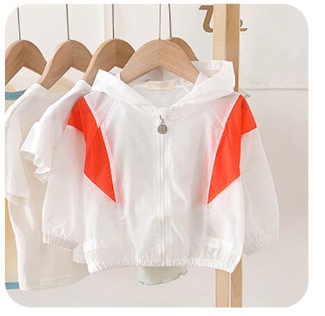 Manteau imperméable au soleil pour bébés garçons filles | Manteau de protection contre le soleil, léger et respirant, pour enfants, vestes de climatisation pour enfants: Orange / 9M