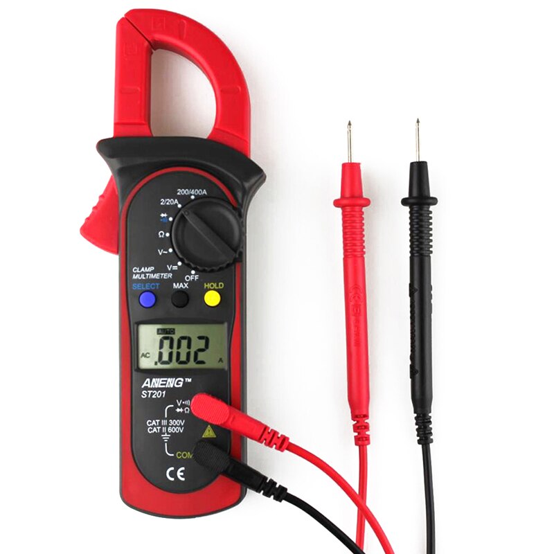 LCD Digital Clamp Multimeter OHM Amp Volt Meter AC/DC Current Resistance Tester