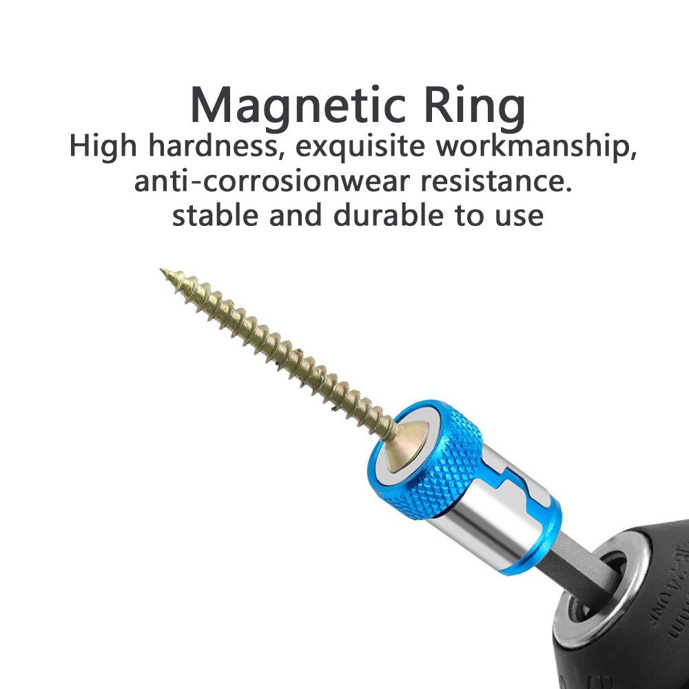 Screwdriver Drill Bit Magnetic Ring For 6.35mm Magnetic Adjustable Screw Drill Tip Magnet Powerful Ring Tools Set