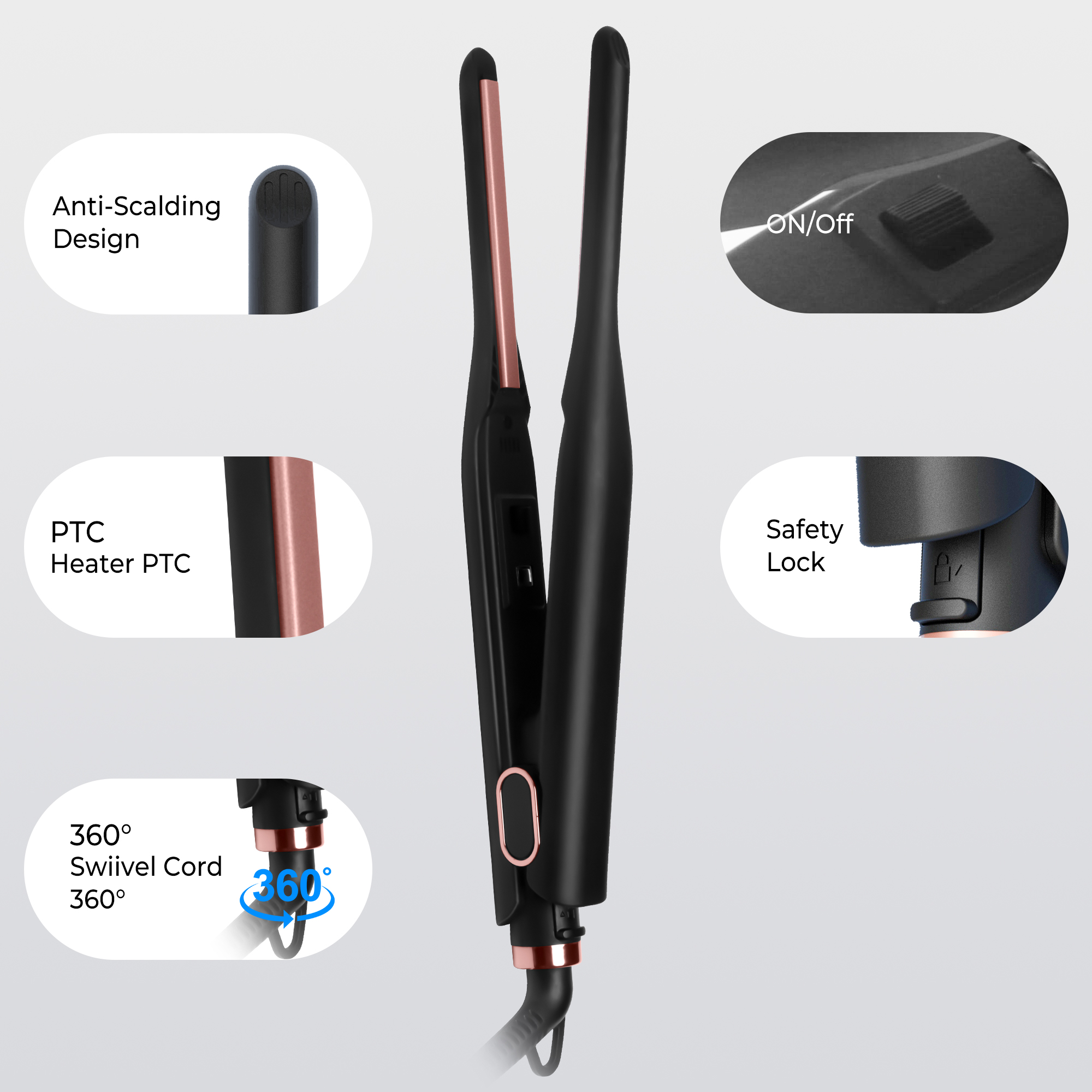 Mini Stijltang Kleine Stijltang voor Kort Haar 2 in 1 Haar Rechttrekken Krultang Potlood Stijltang Styling Tools