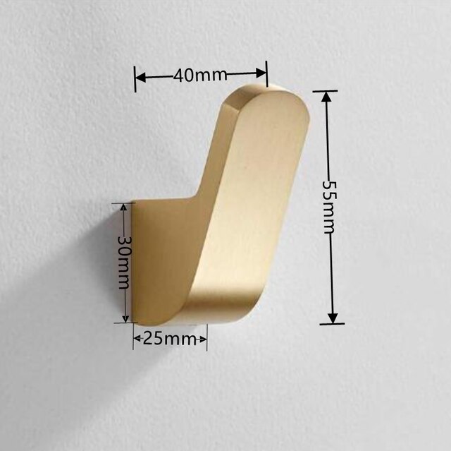 Badkamer Messing Muur Haak Jas Handdoek Haken Voor Badkamer Goud Koper Keuken Haak Kleding Haak JM210: 1 pcs A