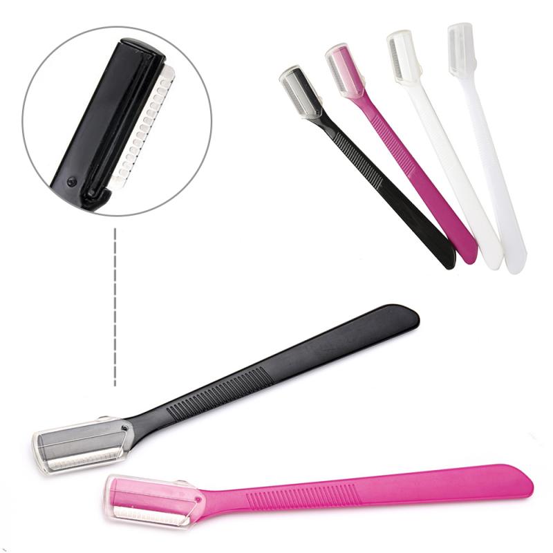 2 stk/parti øjenbrynstrimmerblade shaver makeup skarp rustfrit stål øjenbrynskniv hår revomal skraber shaver shaver kosmetik