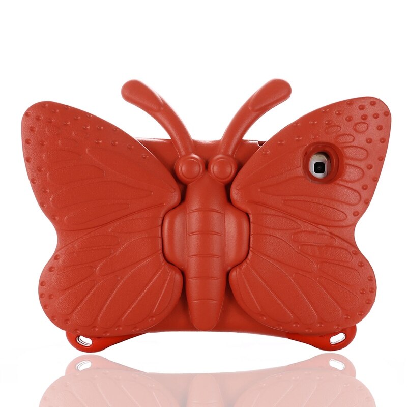 Case For Samsung Galaxy Tab A 10.1 SM-T510 SM-T515 Cute butterfly Kids Tablets Cover For Samsung T510 T515 fundas+Soft Film: Red
