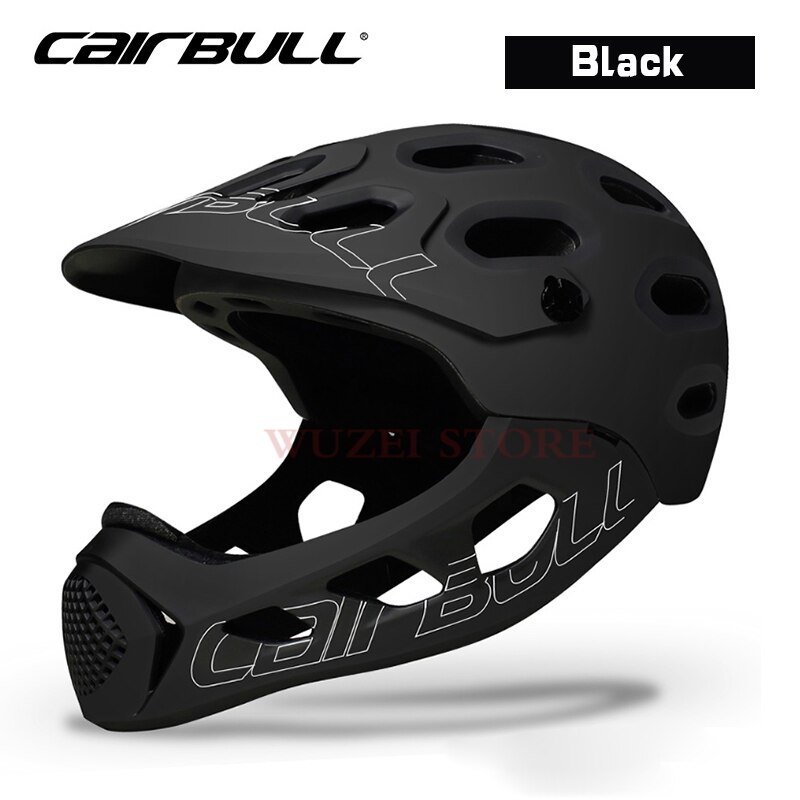CAIRBULL – casque de vélo pour adultes, couverture complète, pour vélo tout-terrain, vtt, route, DH MTV, cyclisme de descente: CB-49 Black