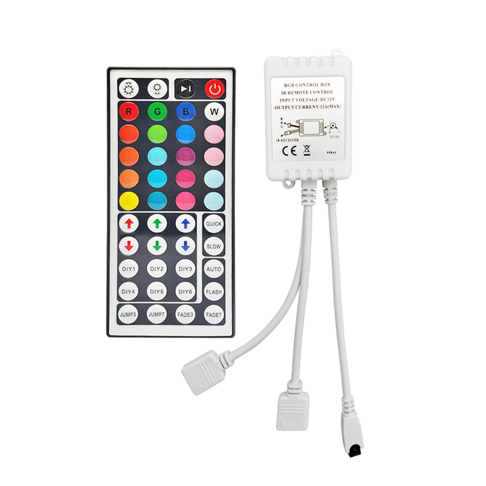 RGB LED Controller 12V-24V 12A – Wireless Remote For Strip Lights (20/24/28/44 Keys)