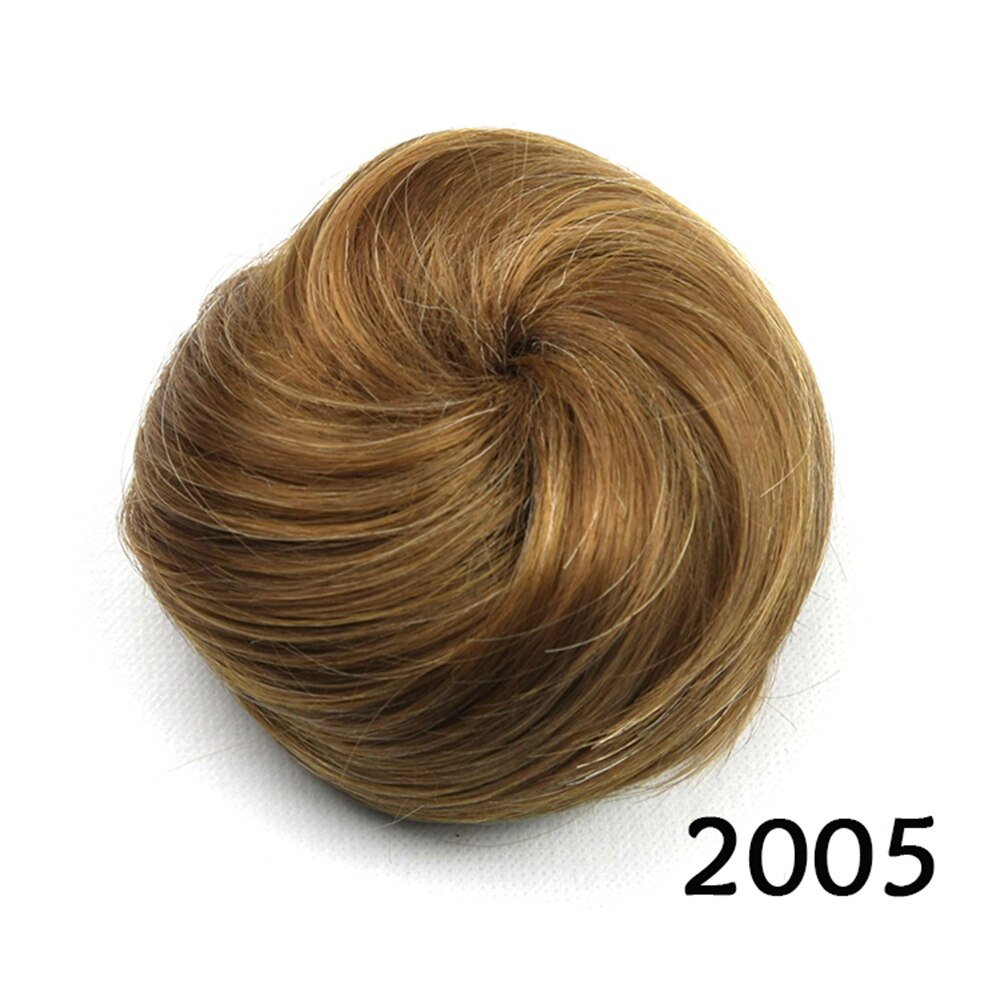 Soowee 8 farger syntetisk hår brunt blondt hår gummibånd smultring chignon hår bolle hår rullehodeplagg for kvinner: Nc /4hl