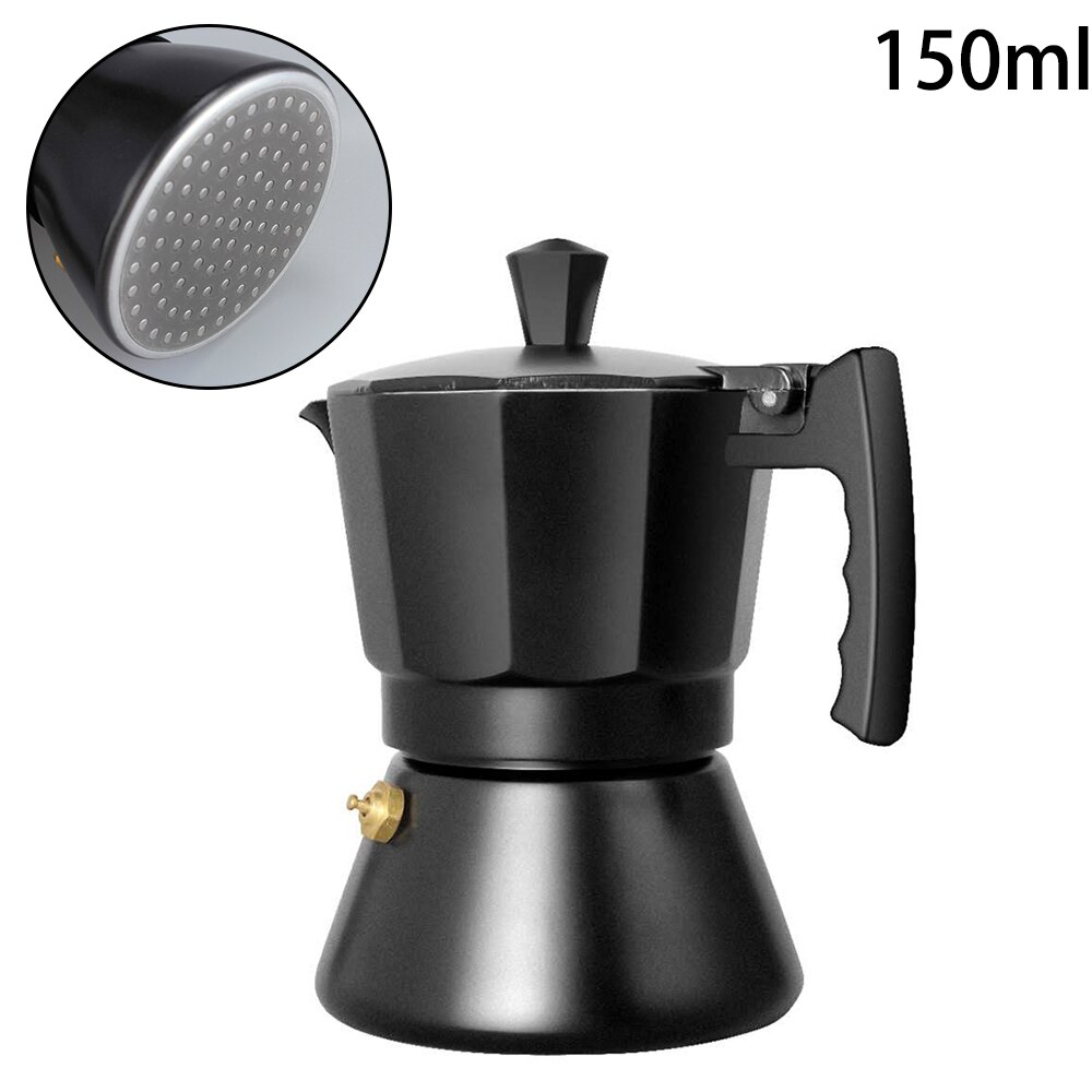 Aluminium mokka espresso koffiepot mokka koffiezetapparaat 150/300ml percolatoren voor inductiekookplaat café cafetera barista cocina: 150ml