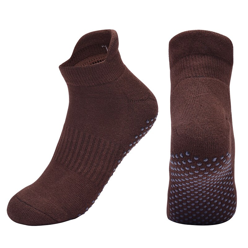 Women's Yoga Socks fitness Pilates Socks Non-Skid Dance Socks Breathable Cotton Socks Towel Bottom: Brown / EUR 39-42 US 6.5-8