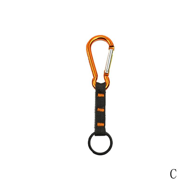 Rygsæk bælte hængende nøglering holder karabinhage klip til sports taske 7 farver spænde krog tre ringe kombination: C