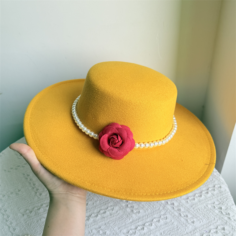Fedora's met 9 cm rand, platte hoed met brede rand, panamese dames heren jazzhoed, kerkhoed, Britse dames fedora's, herenhoed