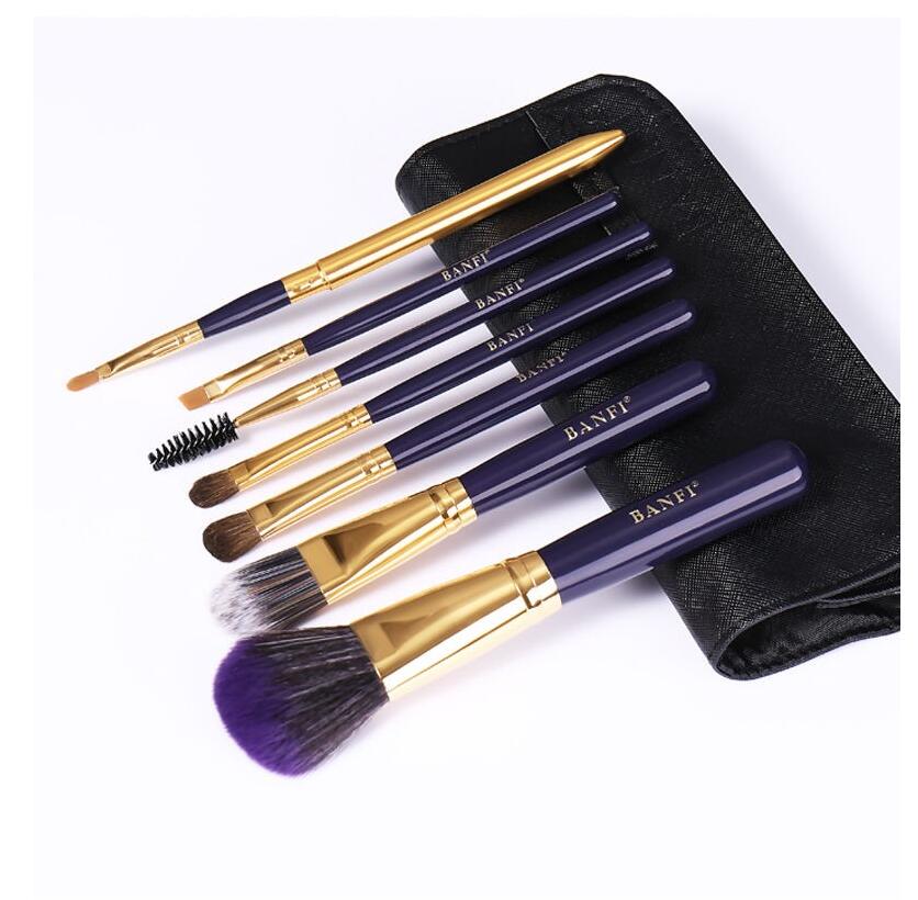 7pcs/set Purple Makeup brushes set Beauty Foundation Powder Eyeshadow Make up Brushes