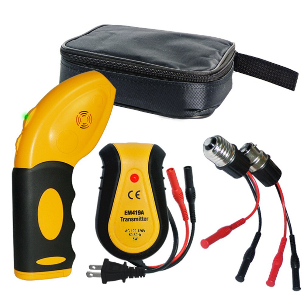 Disyuntor de 110V, localizador de Control de fusible, receptor, transmisor, enchufe de lámpara y adaptadores de salida, probador, herramienta de buscador eléctrico