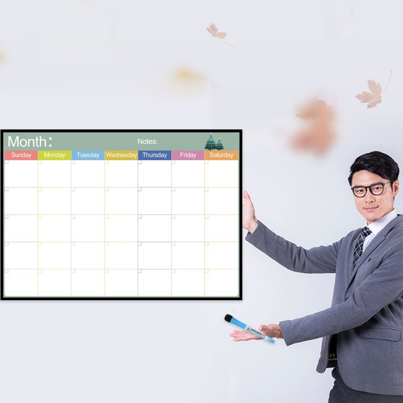 A3 Magnetische Maandelijkse Planner Whiteboard Magneet Flexibele Wekelijkse Bericht Tekening Koelkast Bulletin