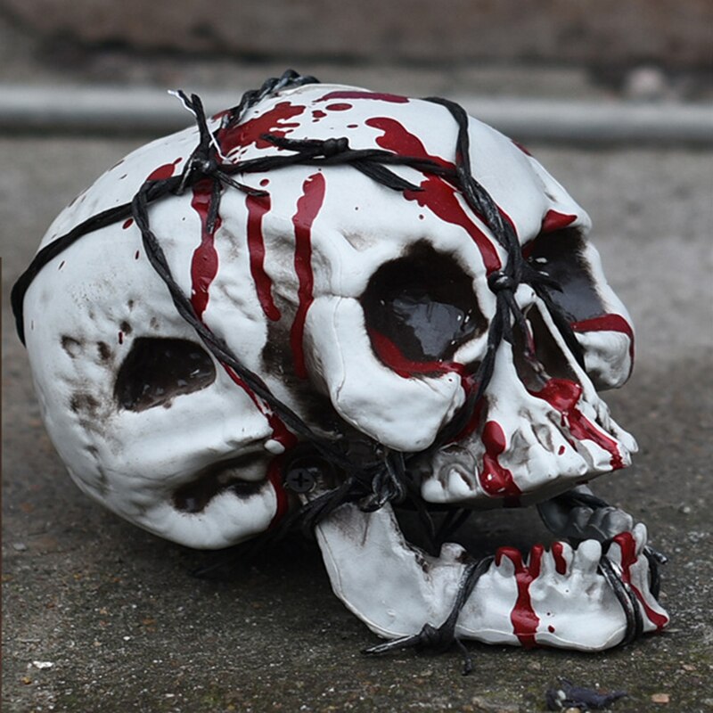entsetzlich Schädel Statue Skulptur Halloween Bar Nachtclub Dekor Handwerk Malerei Requisiten Bar KTV Zähler Hause Dekoration