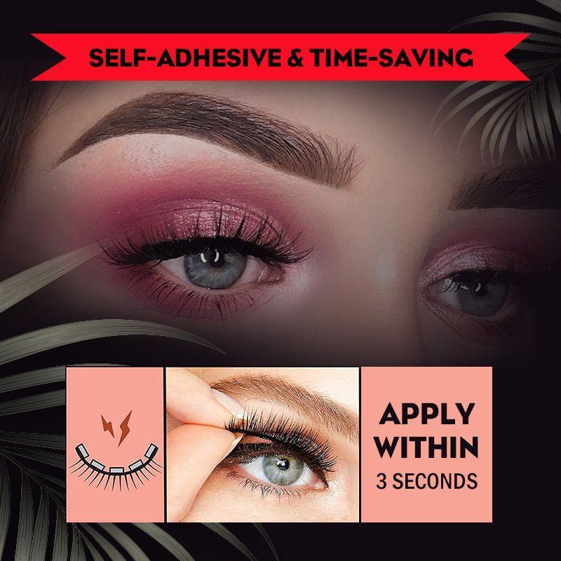 Genanvendelige selvklæbende øjenvipper ingen lim let at bære naturlige vipper effekt perfekt make-up skønhed tilbehør