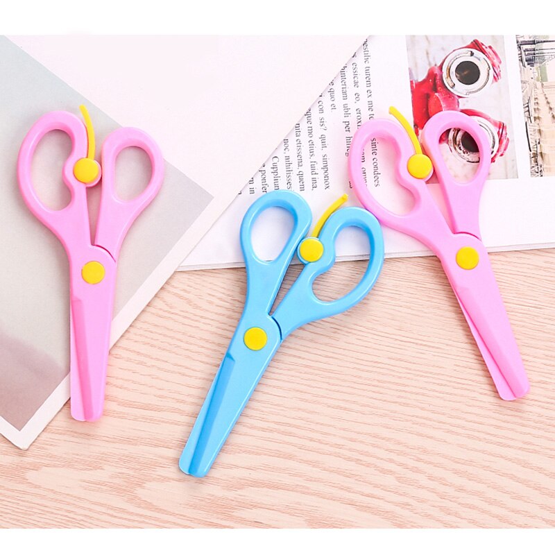 10Pcs Mini Safety Plastic Scissors Student Kids Stationery Home School Supplies Kindergarten DIY Cutting Paper Tool