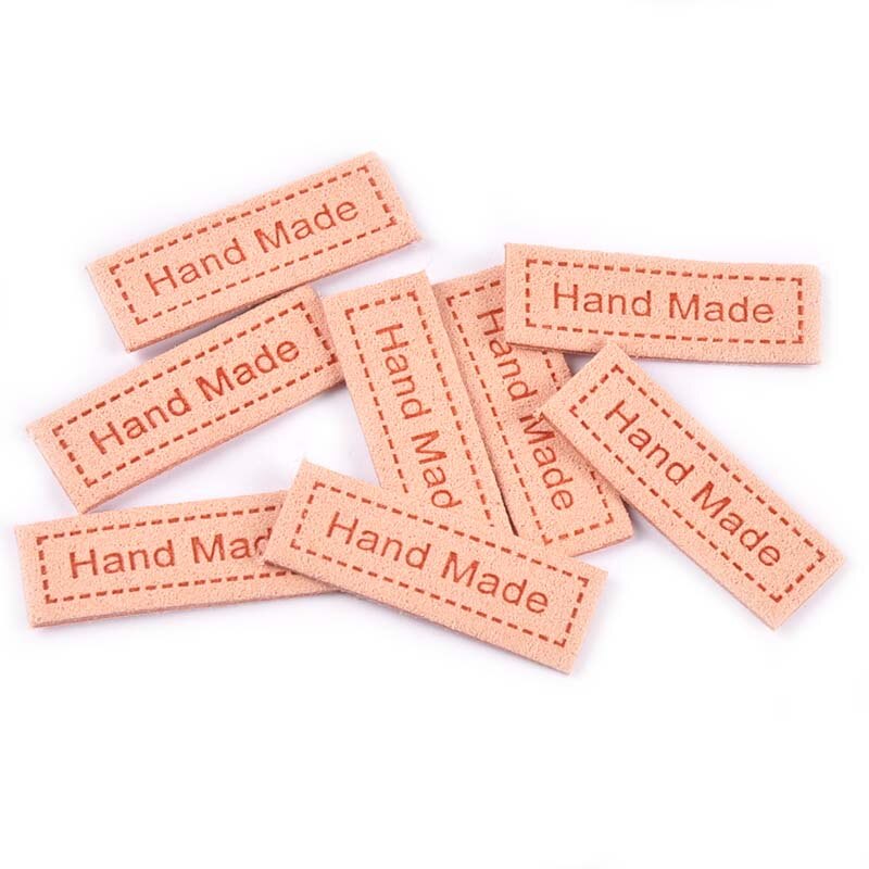 Etiquetas en relieve de franela para accesorios de costura, etiquetas para bolsas de ropa, cuidado de ropa, suministros de manualidades hechas a mano, 12x35mm, 20 Uds.: 1
