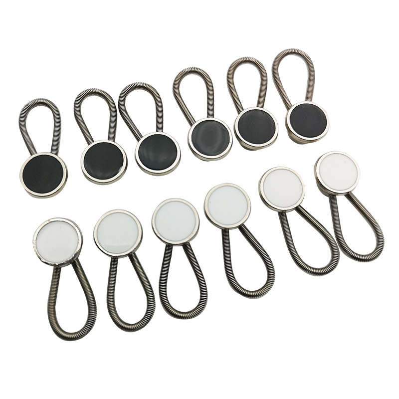 2Pcs Collar Extenders Metal Buttons Jeans Pants Waist Stretch Shirt Suit Tie Neck Expanders Flexible Lock Lengthen Buckle