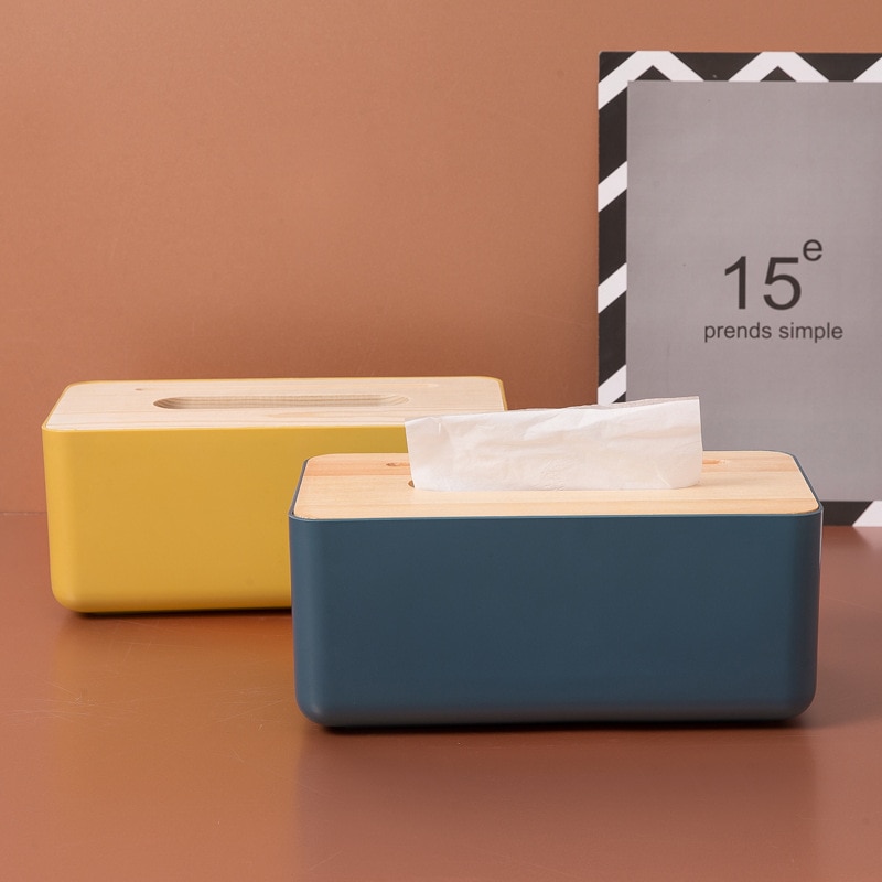 Herramientas de decoración de estilo nórdico caja de pañuelos de plástico, caja de pañuelos de papel, soporte para Decoración de mesa para el hogar, suministros para el hogar