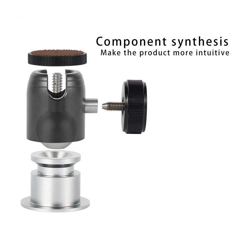 Mini Ballhead Monopod Ball Head Tripod Head 360 Panoramic Head for DSLR Camera Flash Tripod Mount Adapter