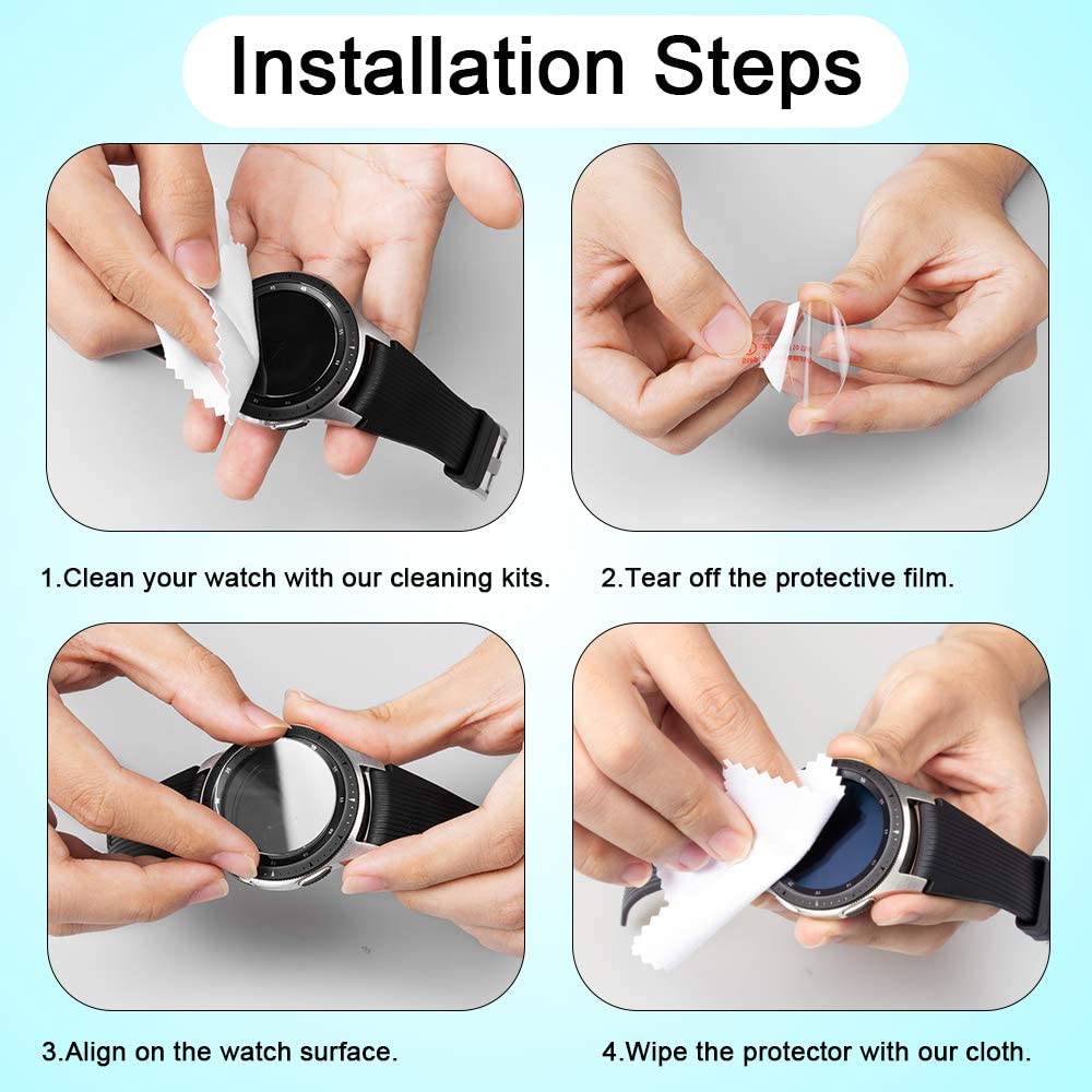 Protecteur d'écran pour Samsung Galaxy Watch 4, en verre trempé, classique, Film HD transparent, hydraulique, 44mm 40mm 46mm 42mm, accessoires