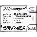 CS 1750mAh / 6.48Wh battery for Alcatel OT-5047U, U5 HD CAB2150008C1, TLi021E1