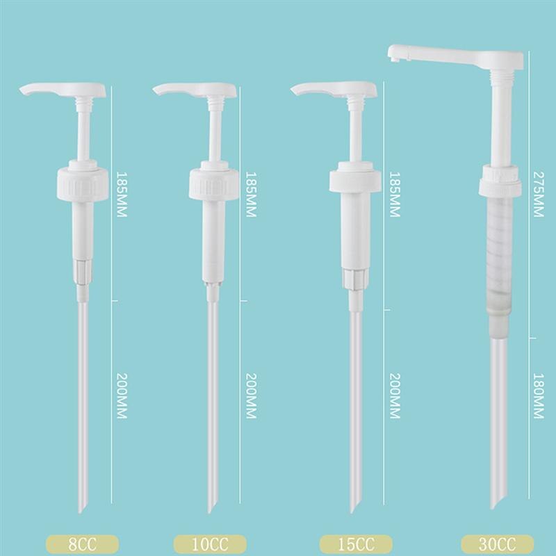 1 Pcs Druk Pomp Food Grade Materiaal Siroop Pomp Deksel Drank Rantsoen Extruder Smoothie Druk Pomp Voor Thuis Winkel gebruik Wit