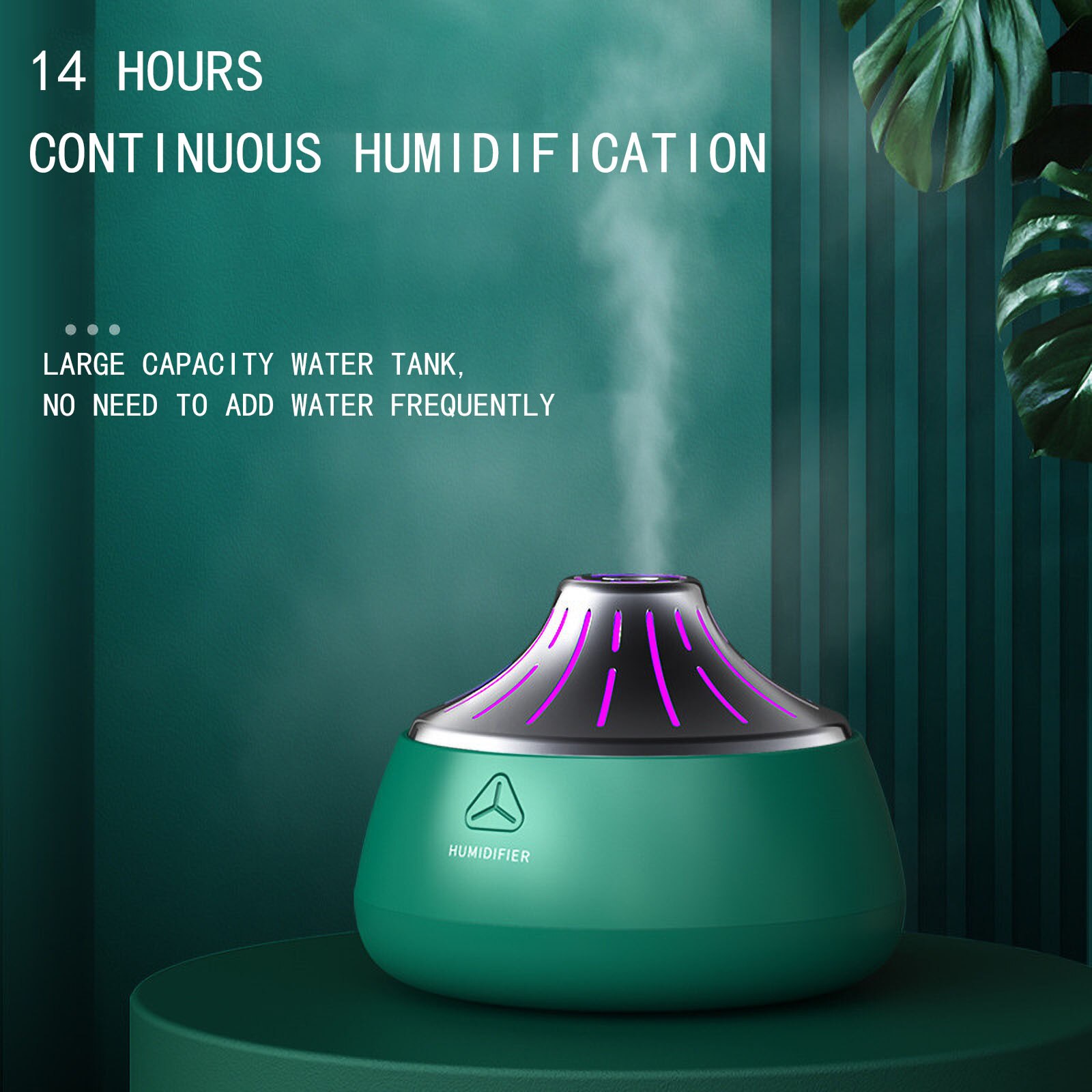 Humidificador de aire eléctrico, difusor de aceites esenciales ultrasónico de grano de madera, minigenerador de niebla Usb para el hogar, luz Led, 4 #