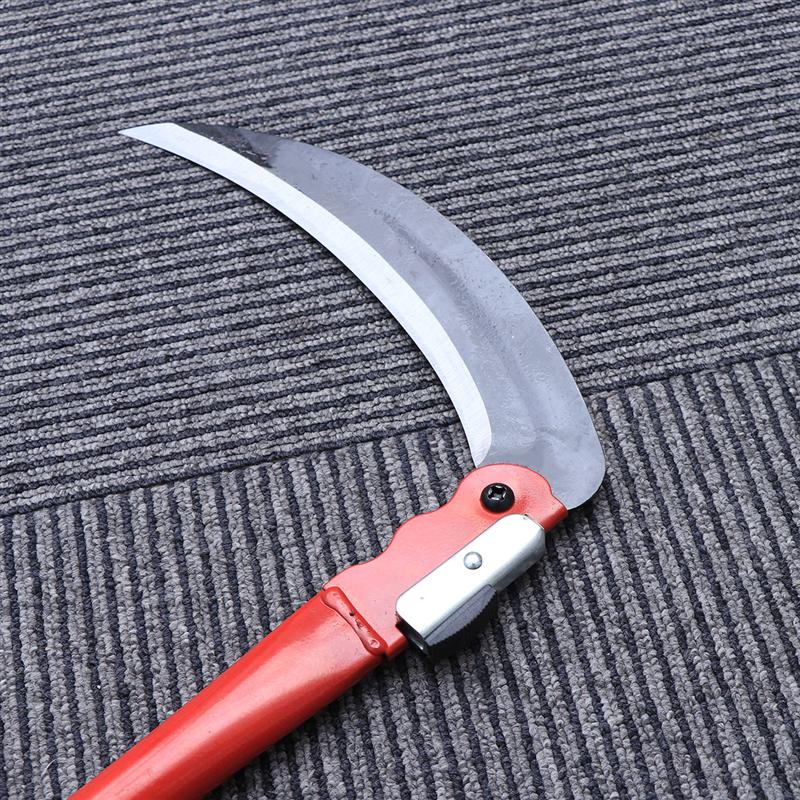 Faucille d'herbe de jardinage en acier avec poignée en acier outil de jardin léger et Durable parfait pour désherber et cultiver (rouge)