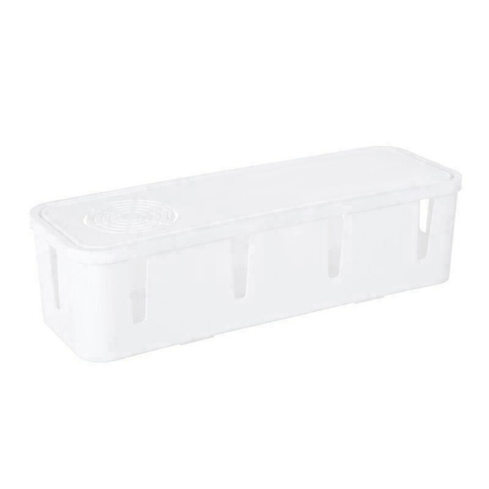 Cable Storage Box Case Wire Cable Management Socket Safety Storage Organizer Home: white