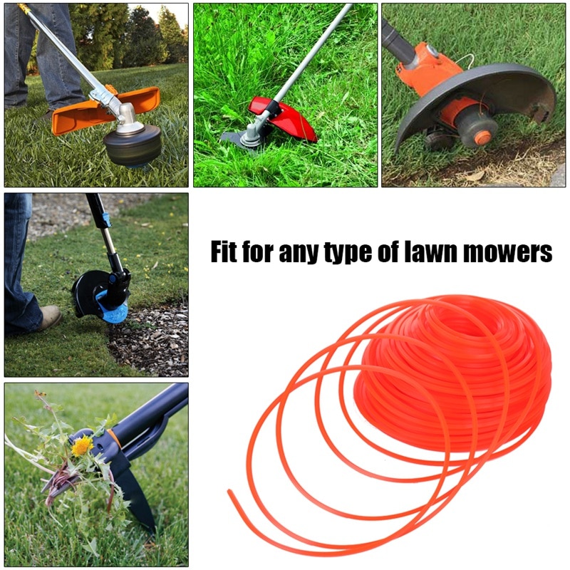 Fine Mowing Nylon Trimmer Rope Brush Cutter Strimmer Line Mowing Wire Lawn Mower Accessory Square 70M