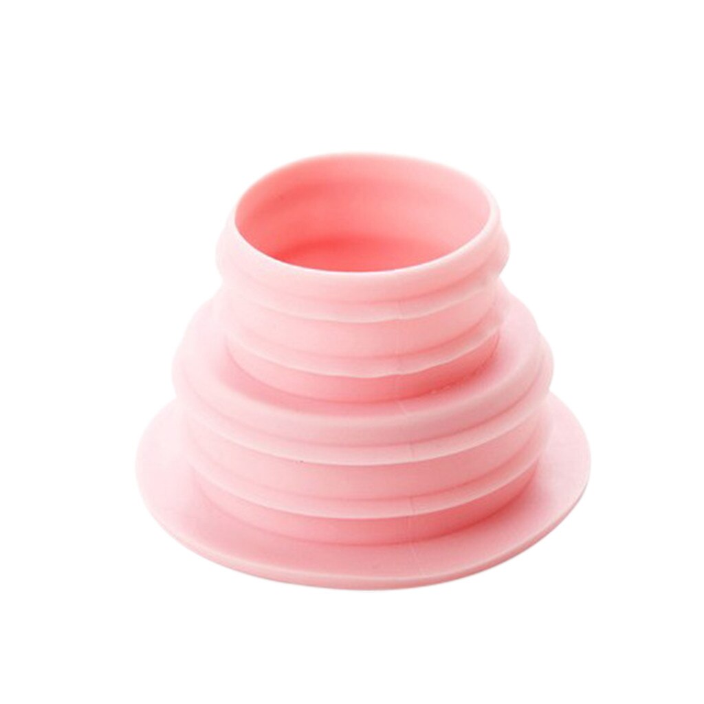 1PC Toilet sewer seal cover washing machine drain pipe floor drain cover kitchen water pipe deodorant sealing plug #25: Pink 
