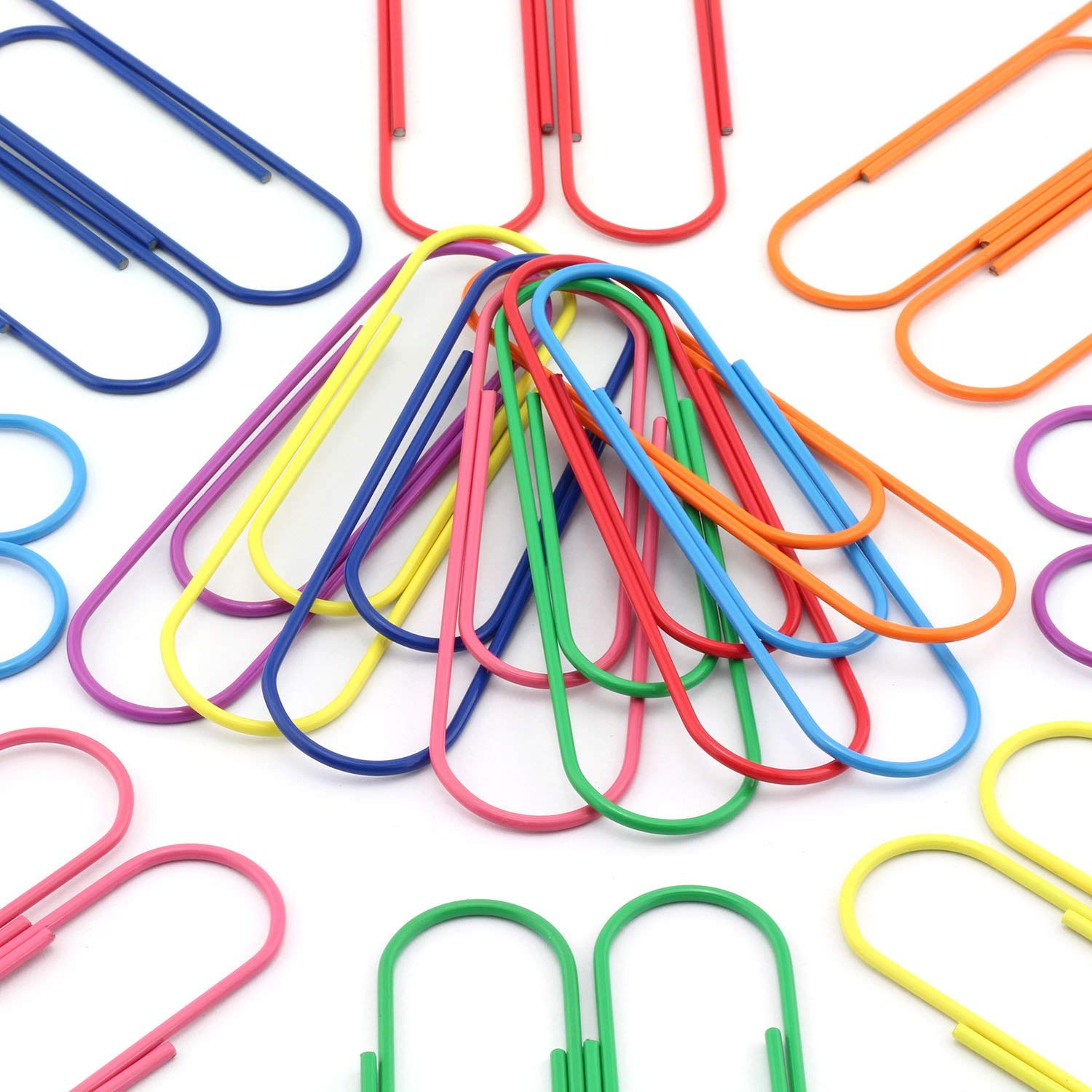 40 Pack 4 Inches Mega Large Paper Clips - 100Mm Office Supply Accessories Cute Paper Needle Multicolor Bookmark.