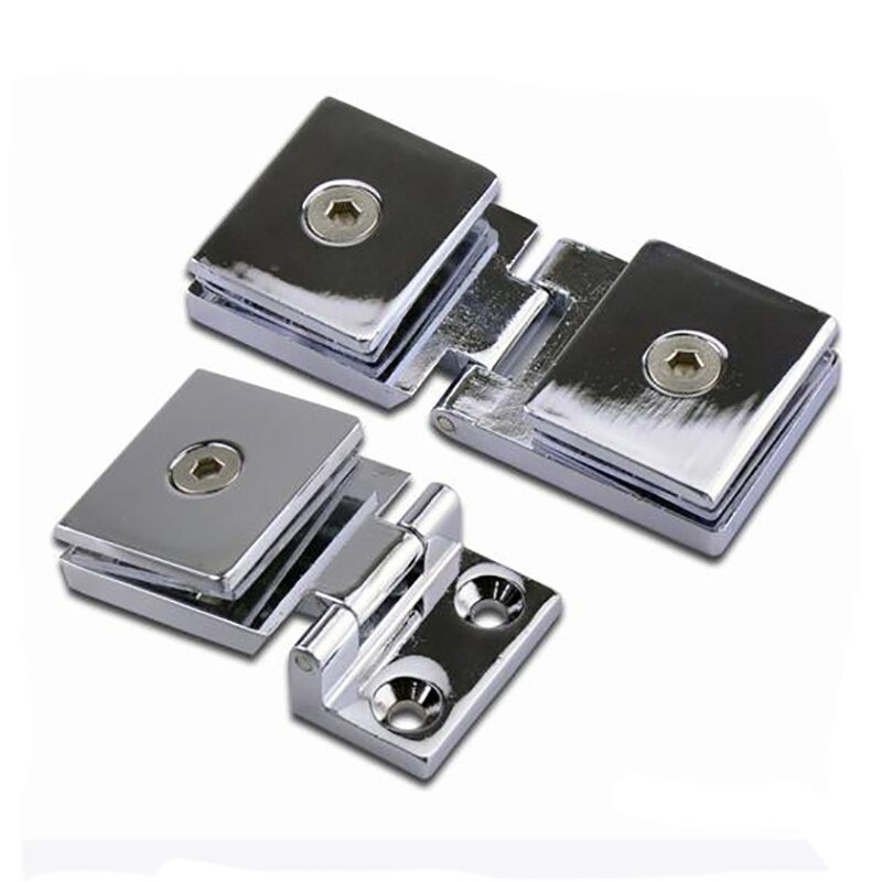 2Pcs Glass Hinge Hinge Opening Wine Cabinet Cabinet Glass Clip Display Cabinet Glass Cabinet Door Hinge