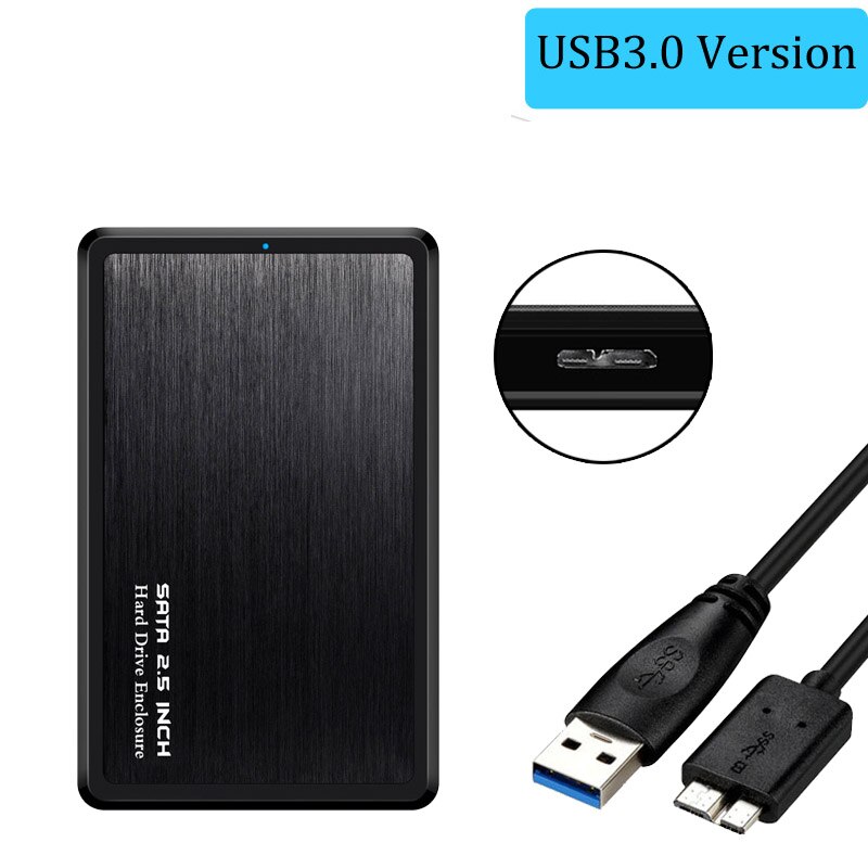 2.5 tums usb 3.0 to sata hdd fodral verktygsfritt stöd 6tb uasp protokoll hårddisk hölje aluminium & abs material: Aluminium svart