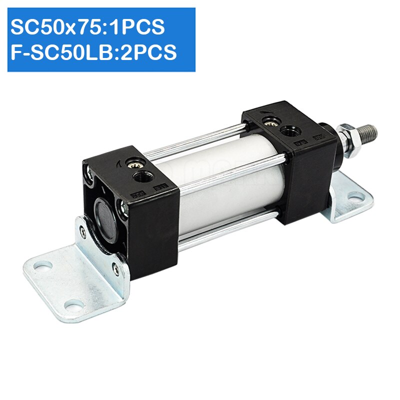 Sc50 x 75 50mm reikäinen 75mm- tahti standardi teleskooppinen pneumaattinen toimilaite männän tiiviste spesifikaatio isku pneumaattinen sylinteri: F -sc50 lb / Sc50 x 75- s