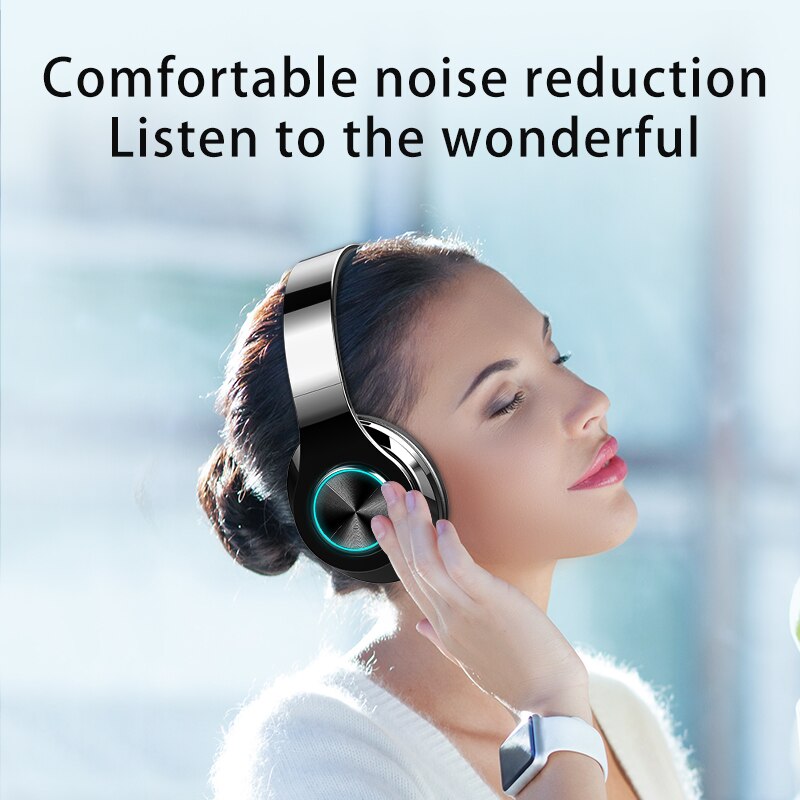 MiKuTech Bluetooth 5.0 Headphones - Deep Bass Stereo Noise Reduction Gaming Headsets