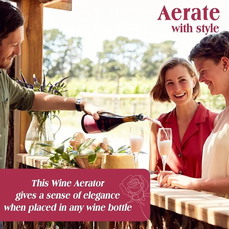 Aerador de vinho pourer bico premium decantador de vinho profissional acessórios de vinho presentes para amantes de vinho