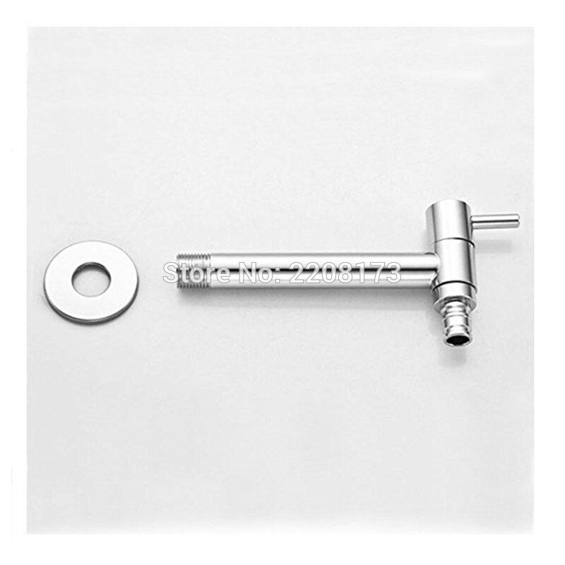 Nieuw Chrome Extra Lange Wasserij Badkamer Wetroom Keuken Wall Mount Wastafel Wastafel Kraan Bibcocks Mop Zwembad Enkele Koude Kraan